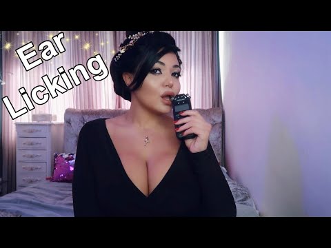 ASMR Ear Licking, Ear Nibbling, Ear Eating & Mouth Sounds 👅 Tongue Fluttering 👅