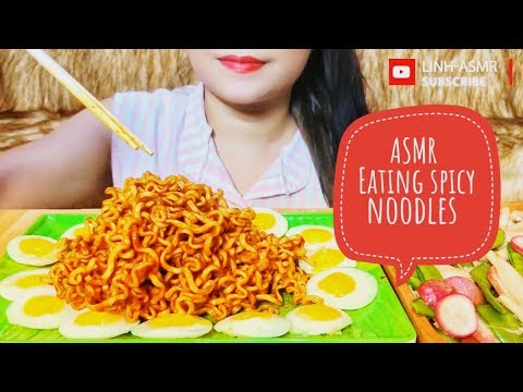 ASMR eating Samyang Spicy noodles,mukbang | LINH-ASMR