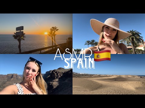 ASMR | Whispered TRAVEL VLOG from Spain (close-up, mouth sounds, tapping)