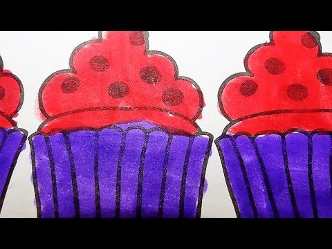 ASMR Coloring Cup Cakes & Deserts Yum!