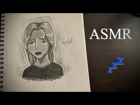 [ASMR] Quick cartoon sketch// close up pencil and paper sounds
