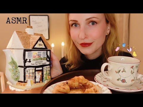 ASMR | Thrift Shop Cafe ☕️ (RP, Soft Spoken, Tea making,Page flipping, Gift wrapping,Crackling Fire)