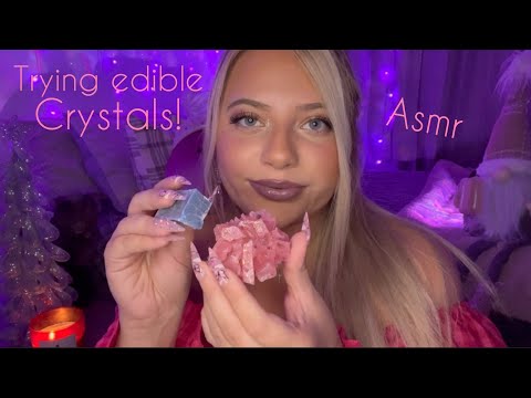 Asmr Trying Edible Crystals! With lots of Tapping, Scratching 💖