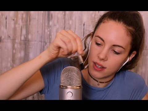 ASMR Mic Brushing With Various Brushes & My Hair For Sleep Tingles - Close Whispers