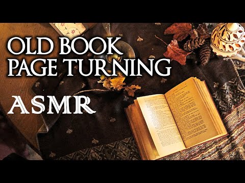 Flipping Through Old Book by Candlelight 📖  | ASMR Cozy Basics 🕯️ (page turning, no talking)