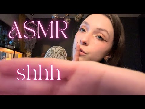 ASMR • covering your mouth and shhh gently shushing 🤫💗