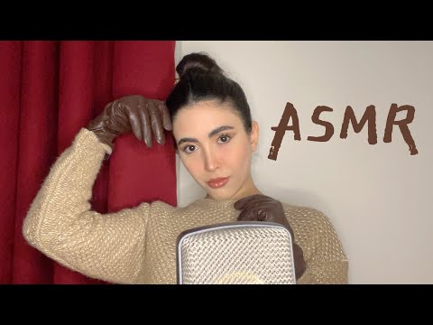 ASMR | Tingly Hand Sounds & Hand Movements (With Leather Gloves)