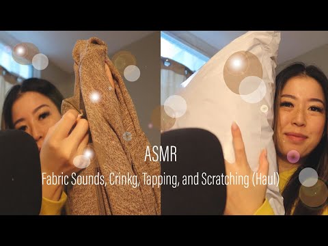 ASMR | Fabric Scratching, Crinkling, Scratching, Tapping, and whispering (Shein Haul)