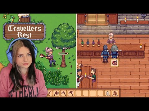 [ASMR] Cozy Gaming 😴 Running a Tavern in Travellers Rest (Crafting, Gathering, Clicking)