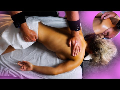 BEST DEEP TISSUE MASSAGE for Shoulder & Lower Back PAIN! [ASMR] [No Talking]