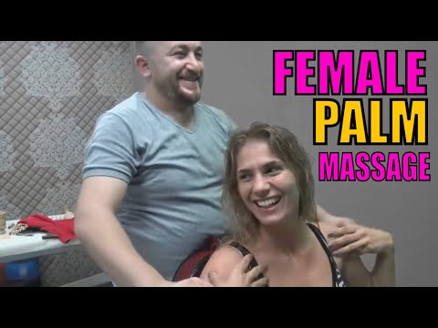 ASMR TURKISH BARBER = FEMALE PALM MASSAGE = arm massage = female for sleep massage=bayan uyku masajı