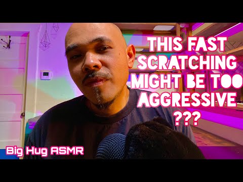 ⚡️Fast and aggressive fluffy mic scratching ASMR for intense tingles⚡️