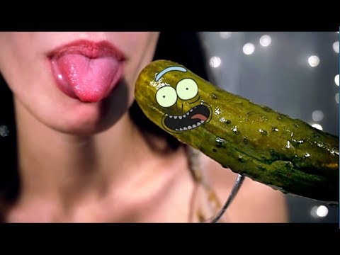 ASMR Pickle Rick Eating Sounds Mukbang 🥒🥒🥒