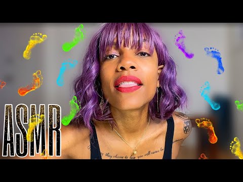 ASMR Therapy 💜 A Hippie Hottie Healing Sesh 🎨 {Feet Painting, Toe Rings, POV}
