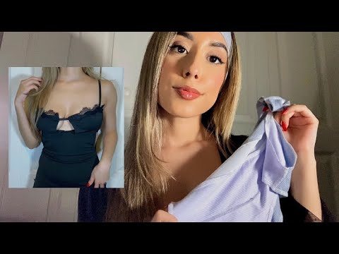 ASMR clothing haul try on (MICAS)