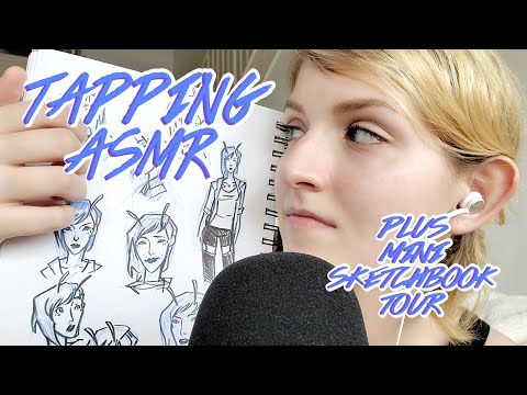 ASMR Tapping & Scratching + Mini Sketchbook Tour!
