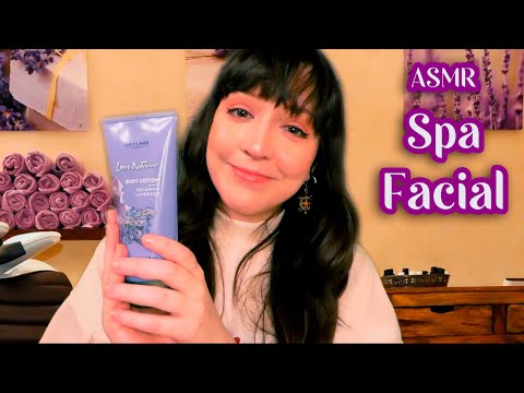 ⭐ASMR [Sub] Lavender Spa: Facial Cleansing & Massage (Soft Spoken, Layered Sounds)