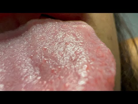 ASMR Lenslicking and tongue fluttering