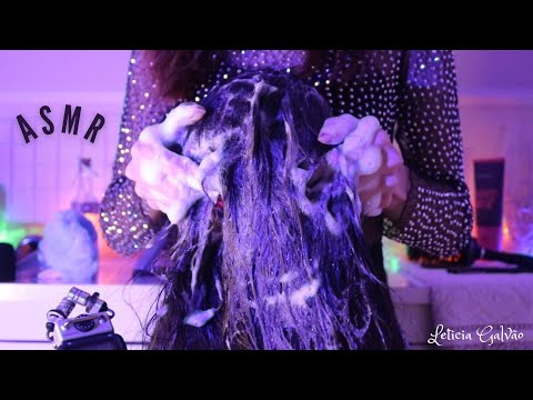 ASMR - RELAXING HAIR WASH & SHAMPOO BRUSHING
