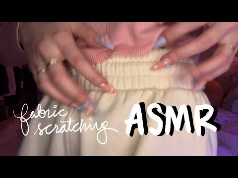 ASMR: cozy FABRIC SCRATCHING and collarbone tapping for tingles and sleep