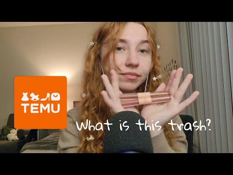 ASMR| TEMU Review/Tingly sounds to help you sleep and wake up with 100 items in your cart 🛒🛍️