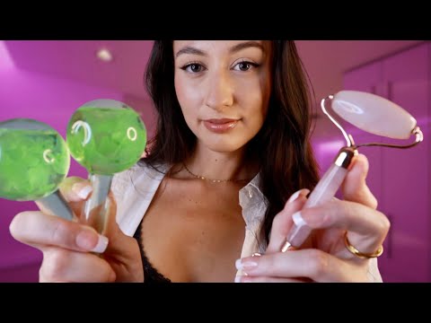 ASMR Bedtime Facial Roleplay ✨ LOTS of Skincare, Massage, Face Touching & Layered Sounds for Sleep