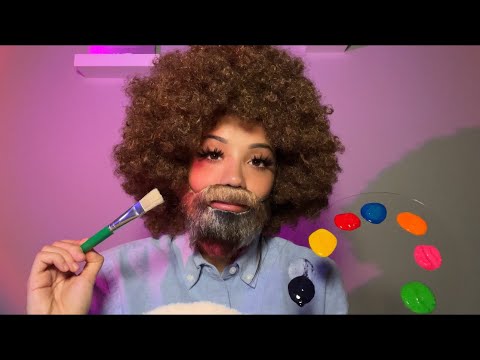 ASMR| Bob Ross Paints You with Edible Paint 🎨