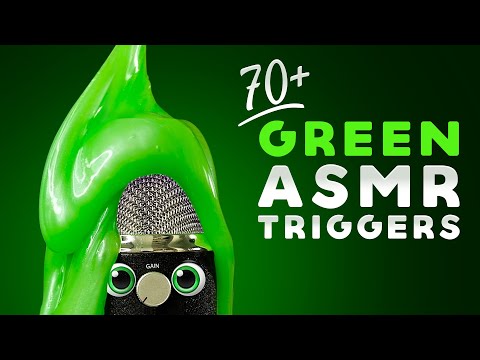 ASMR 70+ GREEN TRIGGERS [No Talking] Calming Color Compilation to Make You Sleep, Relax & TINGLE