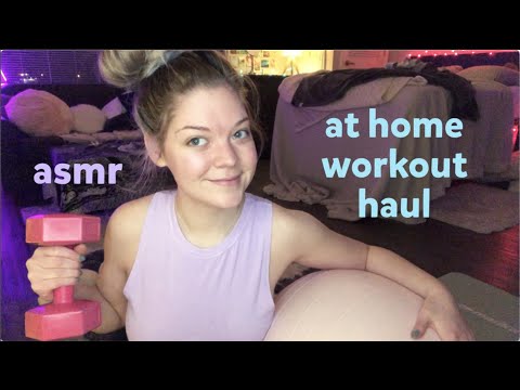 asmr at home workout equipment haul ~ TJ Maxx pure whisper ramble + re-starting my fitness journey