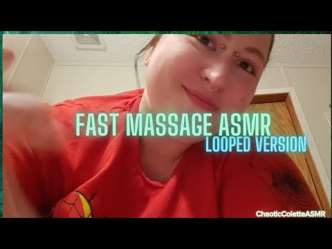 ASMR Fast and Aggressive Massage 🖤💤 ASMR Arms, Neck and Shoulder Massage No Talking -Looped