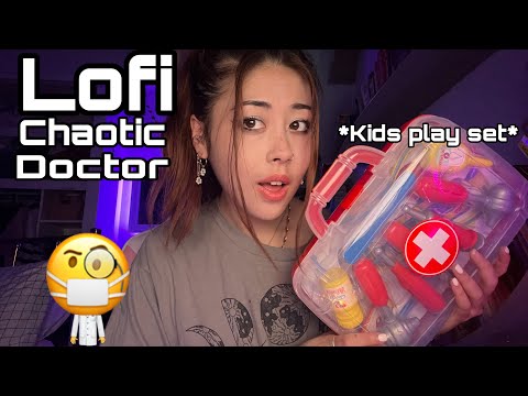 ASMR| chaotic doctors appointment with background rain 👩🏻‍⚕️🌧🌙 [lofi, camera touching…]