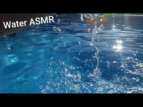 ASMR~ *Water Sounds* Playing With Pool Water