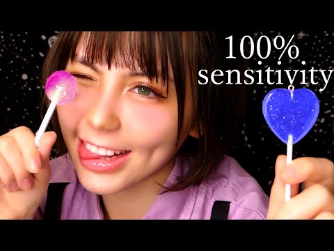 asmr plastic lolly nibbling & inaudible whisper!! mouth sounds 👄🍭
