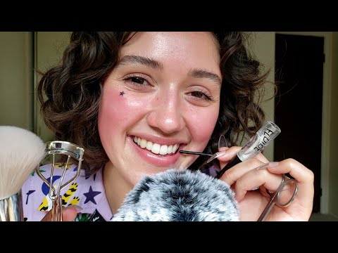 ASMR Mouth Sounds & Personal Attention (Spoolie Nibbling, Face Tapping, Inaudible Whispers)