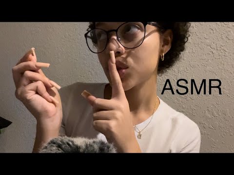 ASMR| Nail tapping , tongue clicking, finger flutters (no talking🤫)
