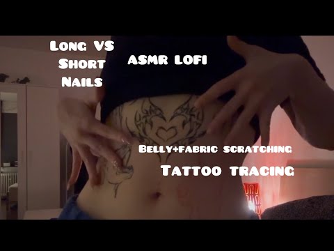 LONG vs SHORT Nails | skin + fabric scratching | LOFI 🪐💅🏻💤⭐️🥱 100000% TINGLESSSSS ‼️💤