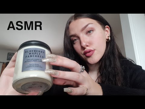 ASMR tapping on a candle with fake nails