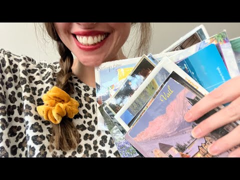 ASMR - Post Card Collection Haul Pt. 5 - Gum Chewing Whisper