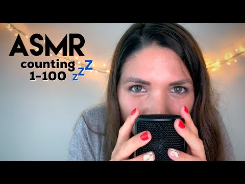 ASMR ❥ Counting 1-100 To Help You Sleep 💤Triggers (Mic Brushing, Mic Scratching, Wood Sounds...)