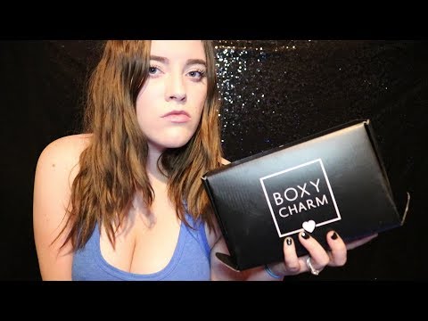 ASMR BoxyCharm Unboxing June 2018 - Tapping - Crinkles - Whispers -