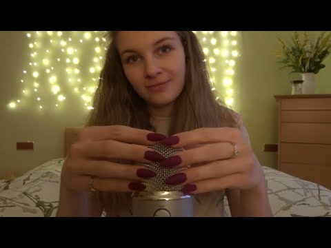 wearing fake nails for the first time (energy rain ASMR, tapping, scratching,...)