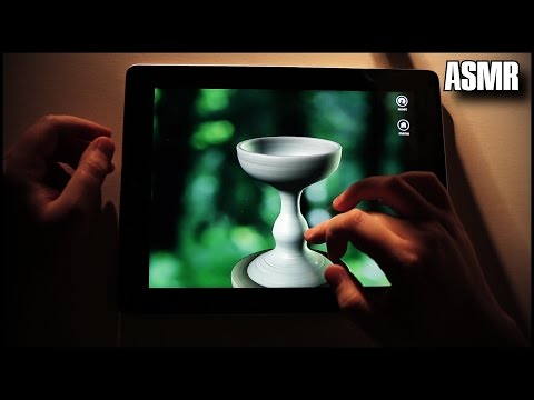 160. Playing Relaxing Game on iPad - SOUNDsculptures - ASMR (Very Quiet!)
