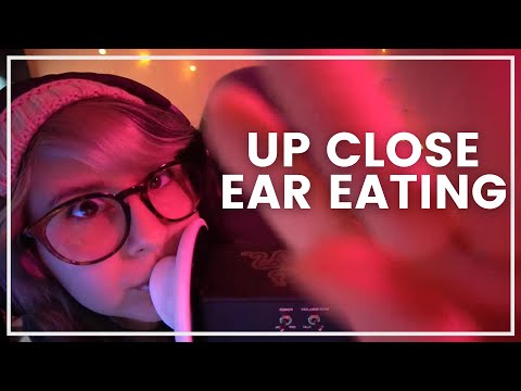 ASMR // Gentle Ear Eating, Inaudible Whispering, Mouth Sounds