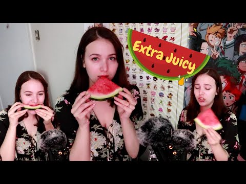 Watermellon Mukbang ASMR - Extra Juicy - Refreshing Summer Series