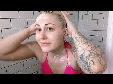 shower asmr / soapy hair and water sounds 🧼🚿