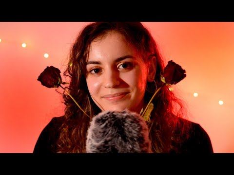 ASMR Visual y Crujiente 🌹 Tocando tu cara con rosas rojas 🧚🏼‍♀️