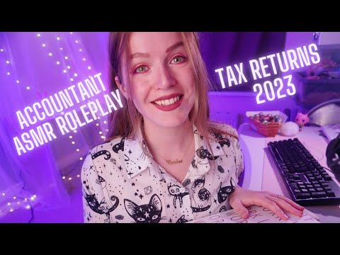 ASMR YOUR ACCOUNTANT DOES YOUR TAXES (keyboard, papers)