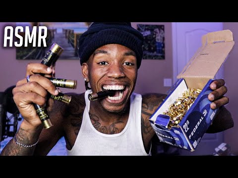 ASMR | **INSANE GUN AMMO  SOUNDS**  For SLEEP And Relaxation Whispers ,Tapping Soothing Triggers Etc