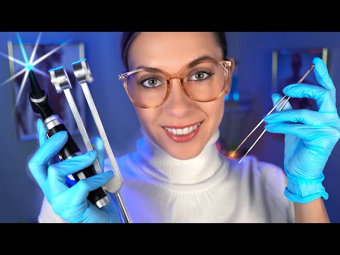 ASMR hospital Unclogging your Ears, Otoscope, Ear Exam, & deep Cleaning & Tuning Fork, Roleplay