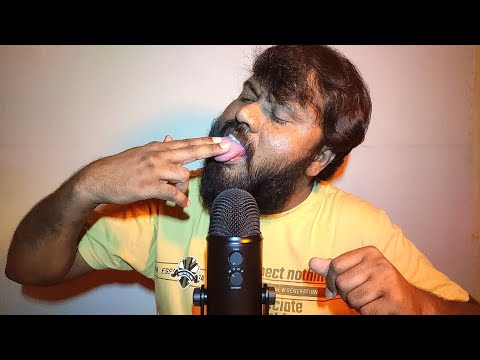 ASMR Mouth Sounds Spit Painting
